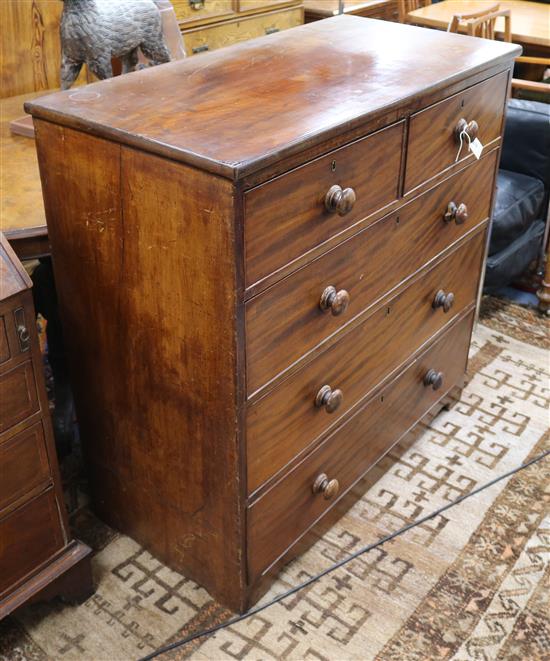 A Victorian mahogany chest of drawers W.105cm